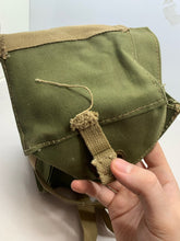 Charger l&#39;image dans la galerie, Original WW2 British Army 1944 Dated Assault Gas Mask Bag &amp; Shoulder Strap
