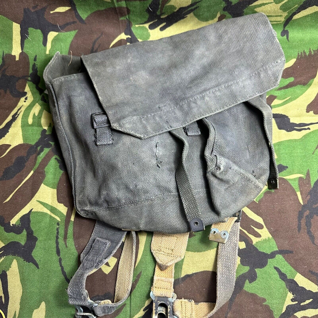 Original WW2 British Army Small Pack & L Straps Set