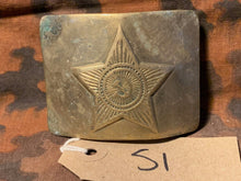 Load image into Gallery viewer, Genuine WW2 USSR Russian Soldiers Army Brass Belt Buckle - #51
