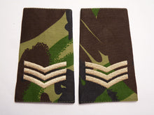 Load image into Gallery viewer, DPM Rank Slides / Epaulette Pair Genuine British Army - Sergeants Stripes
