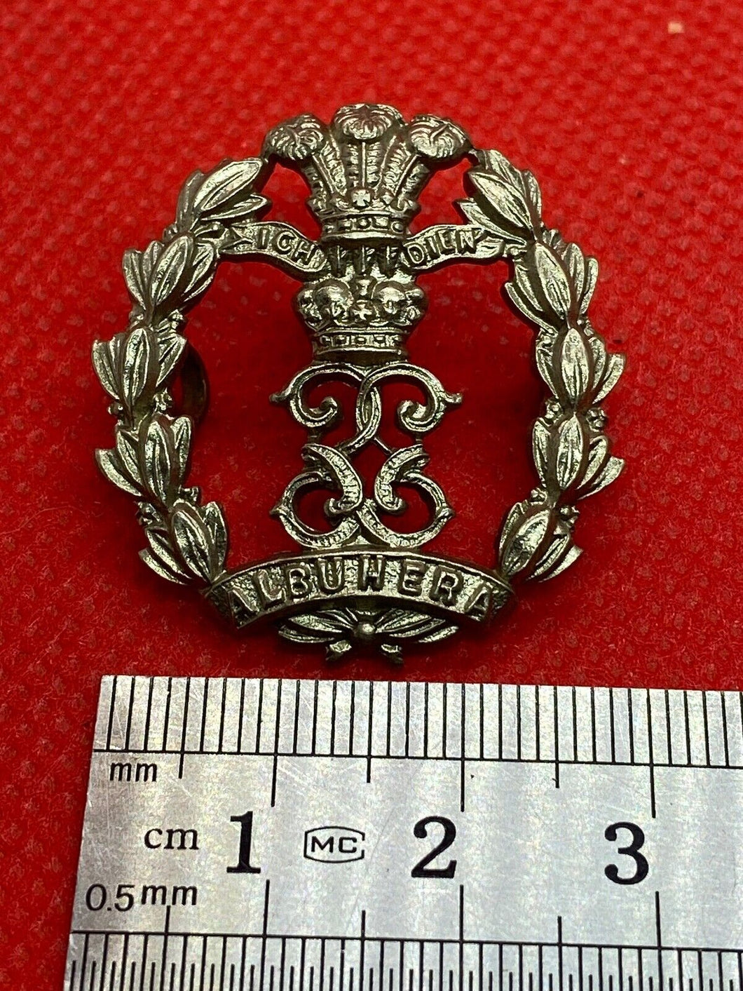 Original British Army Middlesex Regiment Collar Badge with Rear Lugs