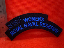 Load image into Gallery viewer, Unissued WOMEN&#39;S ROYAL NAVAL RESERVE WRNs Shoulder Title
