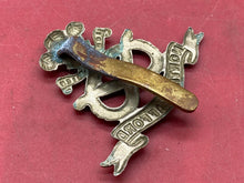 Load image into Gallery viewer, WW1 / WW2 British Army - NORTH STAFFORDSHIRE - White Metal and Brass Cap Badge.
