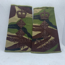 Load image into Gallery viewer, Mercian ACF DPM Rank Slides / Epaulette Pair Genuine British Army - NEW
