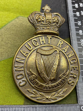 Load image into Gallery viewer, British Army Victorian Crowned CONNAUGHT RANGERS Cross Belt Plate / Badge
