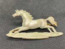 Load image into Gallery viewer, Original British Army 3rd King&#39;s Own Hussars 1905 Edwardian NCO arm badge
