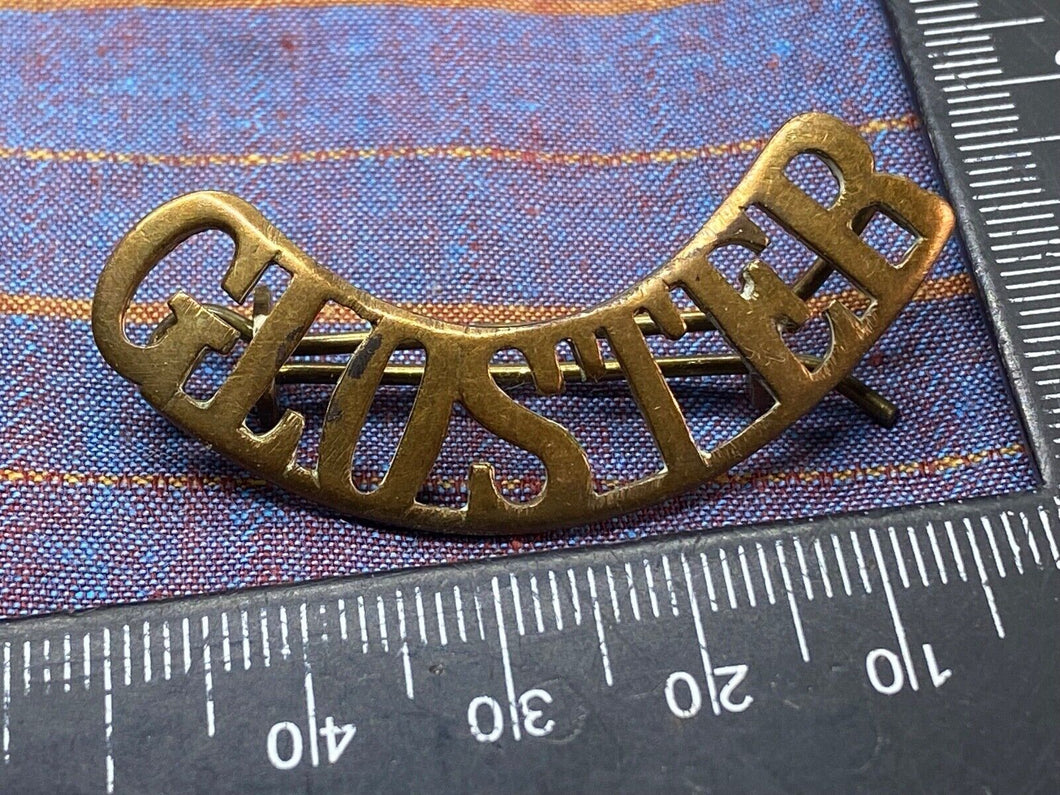 Original WW1 British Army Brass Gloster Regiment Shoulder Title