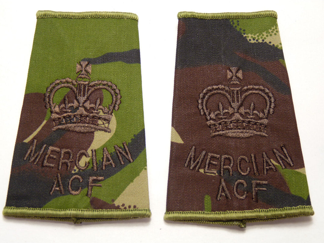 DPM Rank Slides / Epaulette Single Genuine British Army - Mercian ACF
