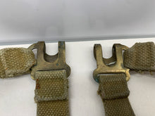 Load image into Gallery viewer, Original WW2 British Army 37 Pattern L Straps Pair - Wartime Dated
