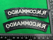 Load image into Gallery viewer, Royal Naval R.N. Commando British Army Shoulder Titles - WW2 Onwards Pattern
