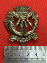 Load image into Gallery viewer, Victorian British Army 1st Volunteer Battalion Duke of Cornwall&#39;s LI Cap Badge
