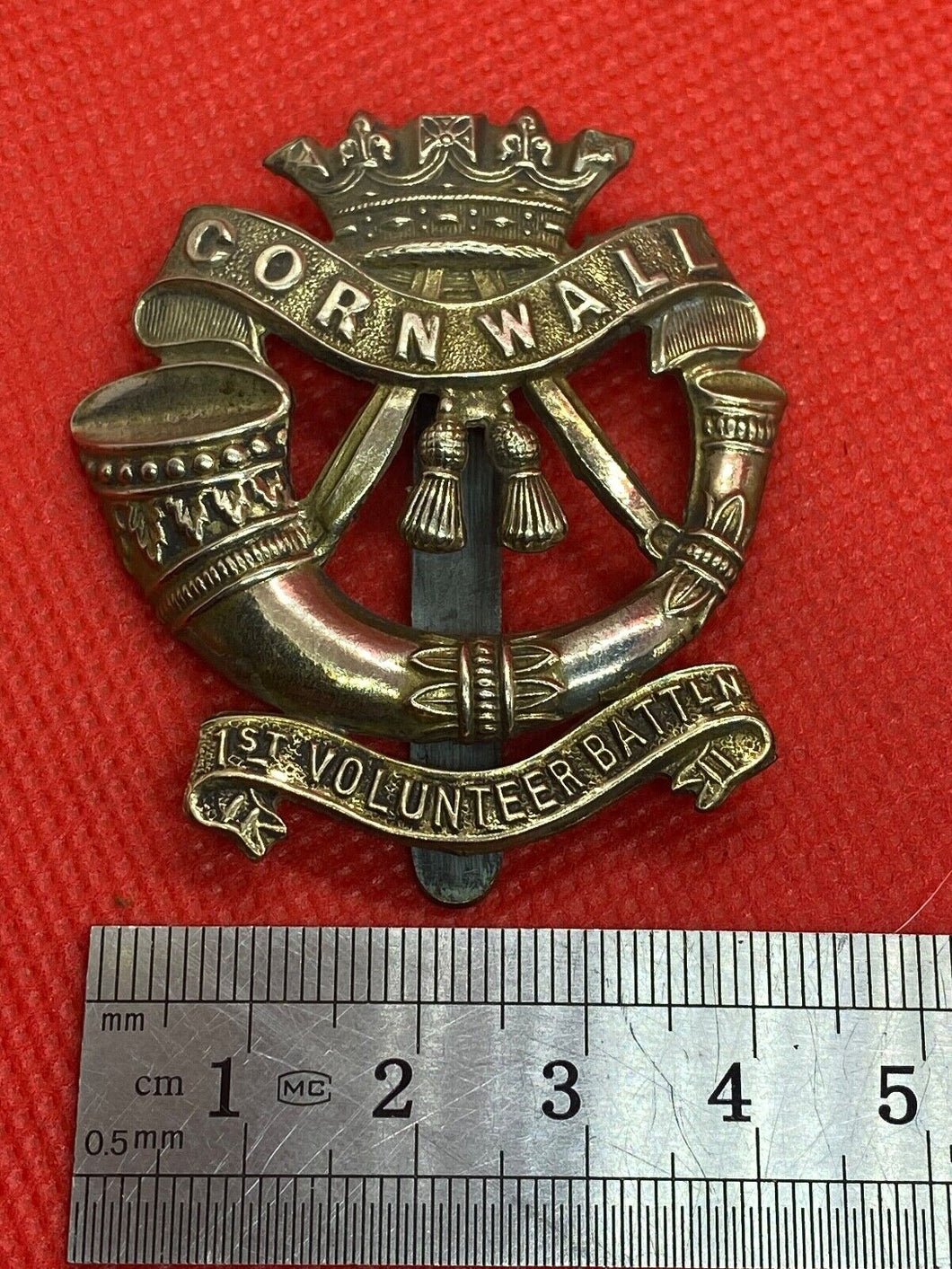 Victorian British Army 1st Volunteer Battalion Duke of Cornwall's LI Cap Badge