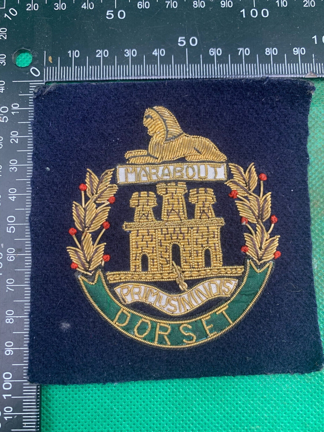 Blazer-Abzeichen mit Bullion-Stickerei der britischen Armee – Dorset Regiment