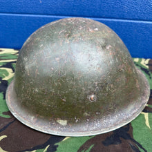 Load image into Gallery viewer, WW2 Canadian Army Mk3 Turtle Helmet - Original Helmet Shell - High Rivet
