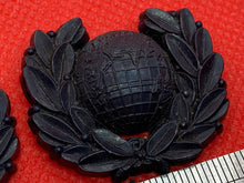 Load image into Gallery viewer, WW2 British Army Royal Marines Matching Collar Badges - Plastic Economy Issue
