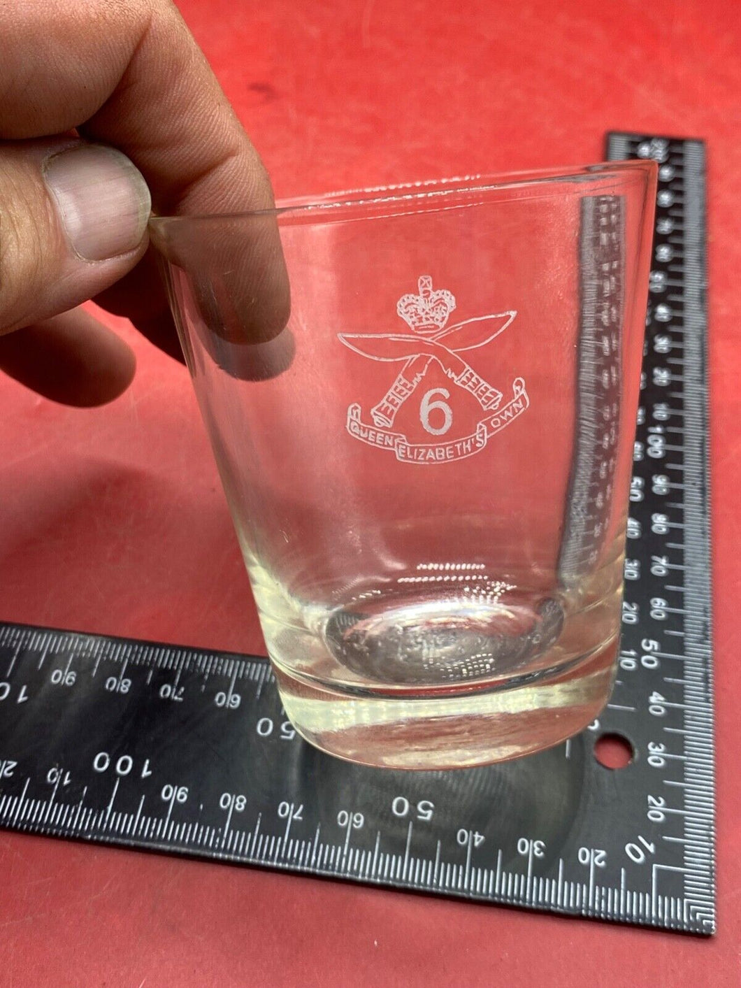 British Army 6th Queen Elizabeth's Own Gurkha Regiment Engraved Glass Goblet.