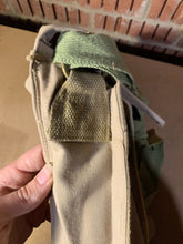 Load image into Gallery viewer, Original WW2 British Army Indian Made Soldiers Gas Mask Bag &amp; Strap - 1943 Dated
