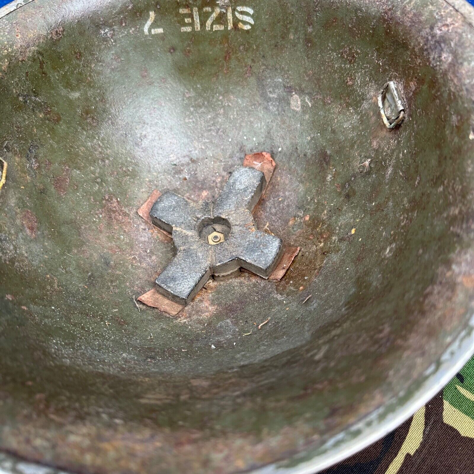 WW2 Canadian Army Mk3 Turtle Helmet - Original Helmet Shell - High Rivet - The Militaria Shop