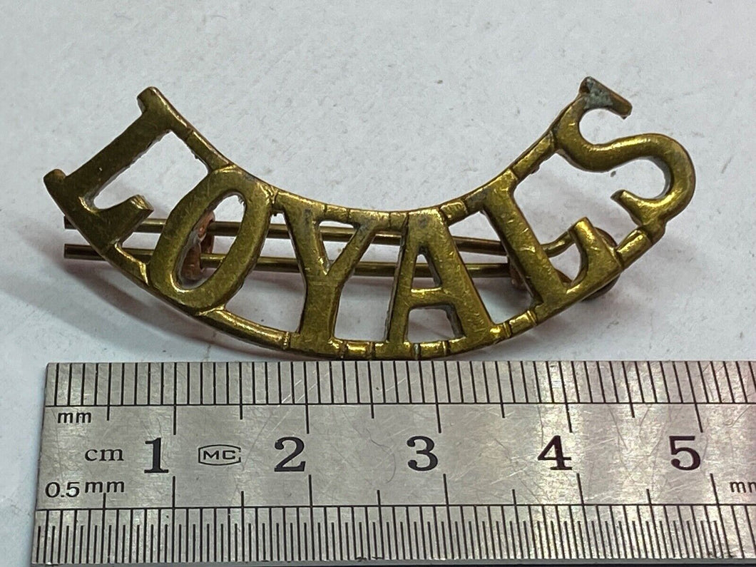 Original British Army WW1 LOYALS REGIMENT Shoulder Title