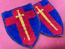 Load image into Gallery viewer, British Army of the Rhine WW2 Shoulder Badges - Matching Pair.
