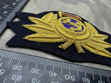 Load image into Gallery viewer, Polish Navy Navy Bullion Embroidered Officers Cap Badge
