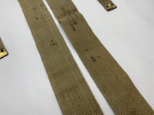 Load image into Gallery viewer, Original WW2 British Army 37 Pattern L Straps Pair - Wartime Dated
