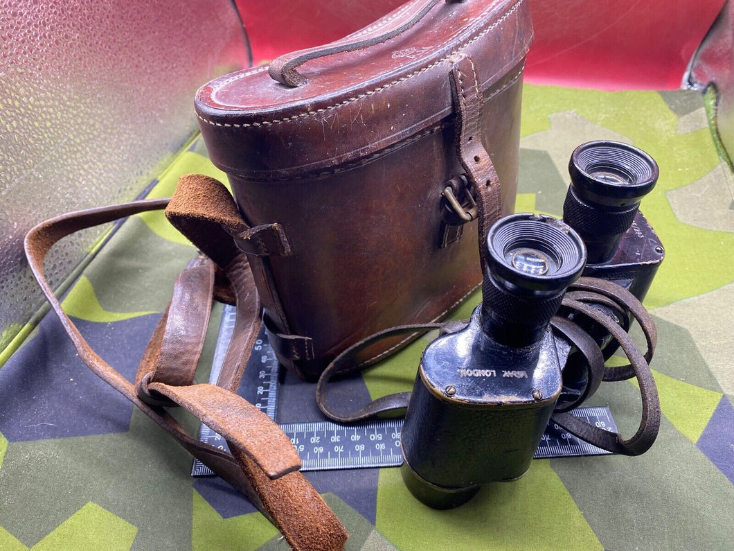 Original WW2 British RAF Royal Air Force AM - Marked Binoculars in AM Case