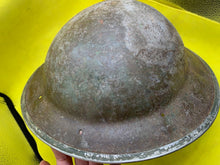 Load image into Gallery viewer, Original WW2 Combat Helmet - British / South African Army Mk2 Brodie Helmet
