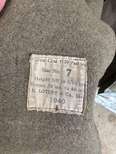 Load image into Gallery viewer, Original British Army WW2 1940 Dated Wiltshire Regiment Officers Greatcoat 40&quot;C
