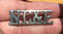 Load image into Gallery viewer, NC&amp;E Nigeria Customs &amp; Excise Shoulder Title Metal Pin Badge Uniform Insignia B3
