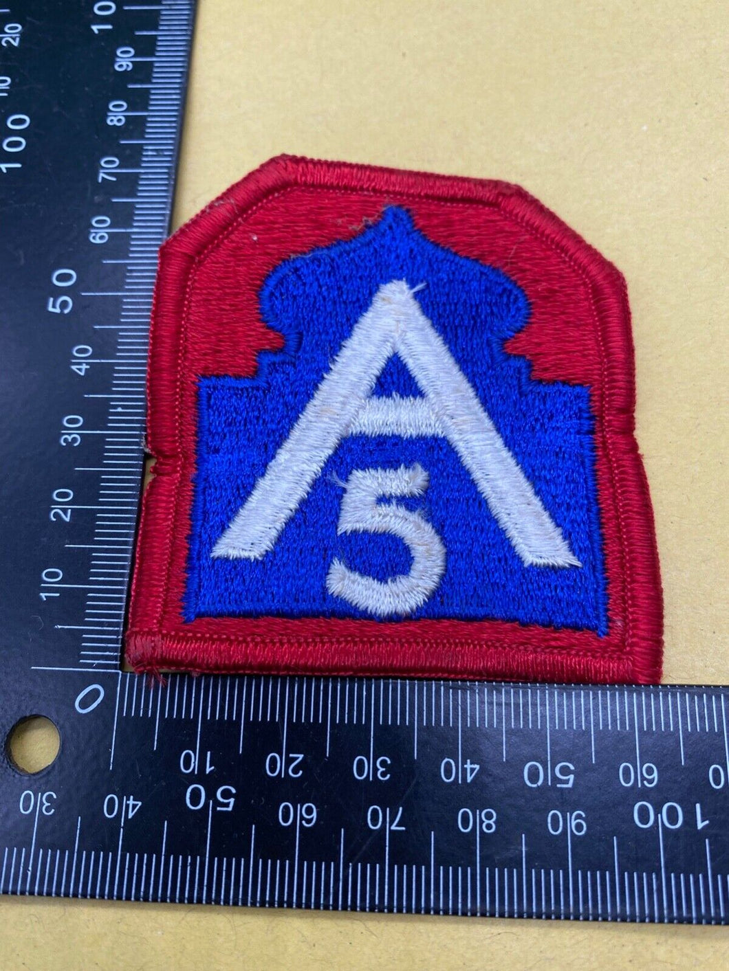 An original US 5th Army Patch/Badge. In Brand New Unissued Condition.