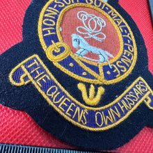 Load image into Gallery viewer, British Army 3rd The Queen&#39;s Own Hussars Regiment Embroidered Blazer Badge
