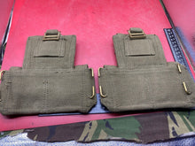 Load image into Gallery viewer, WW2 Indian Army Issue - 1937 Pattern Twin Set of Patrol Pouches.
