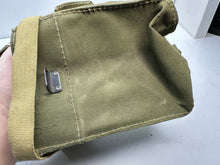 Load image into Gallery viewer, Original WW2 British Army Assault Light Weight Gas Mask Bag 1943 Dated
