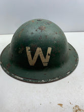 Load image into Gallery viewer, Original WW2 British Home Front Civil Defence Wardens Helmet &amp; Liner

