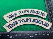 Load image into Gallery viewer, British Army Glider Pilot Regiment Cloth Shoulder Title Pair of Badge - WW2 Patt

