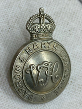 Load image into Gallery viewer, WW1 / WW2 British Army Barrow &amp; North Lonsdale Volunteer Horse Cap Badge - Lugs.
