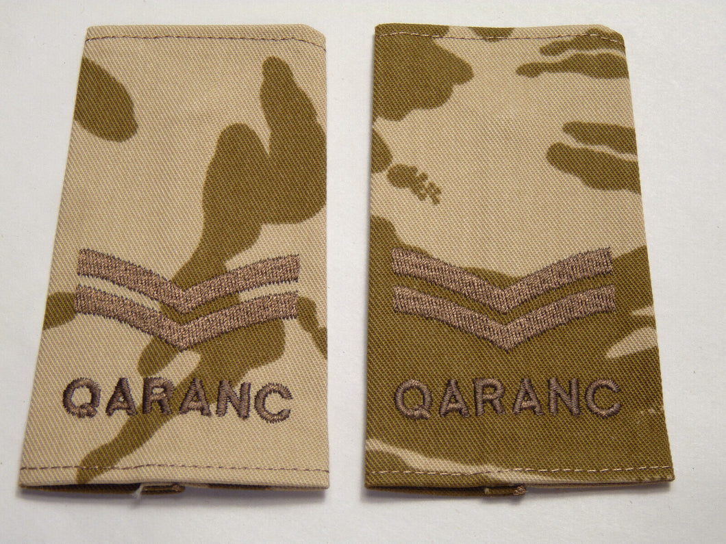 DPM Rank Slides / Epaulette Pair Genuine British Army - QARANC Corporal