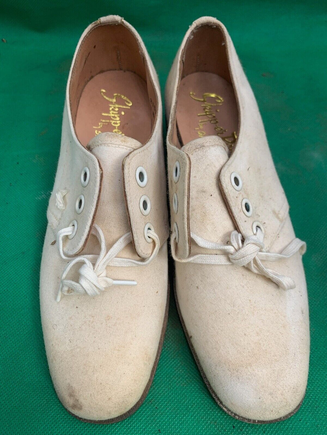 Original WW2 British Army Women's White Summer Shoes - ATS WAAF - Size 215M