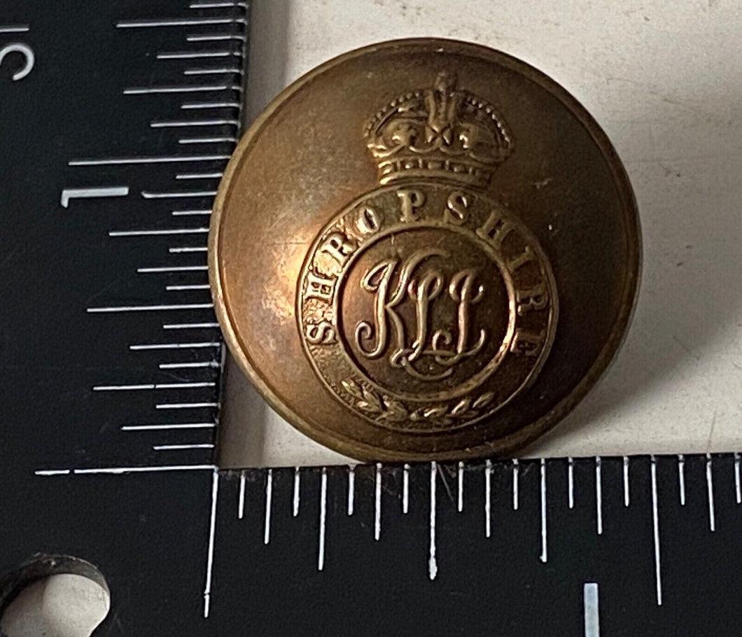 Kings Crown British Army Kings Shropshire Regiment tunic button - approx 24mm