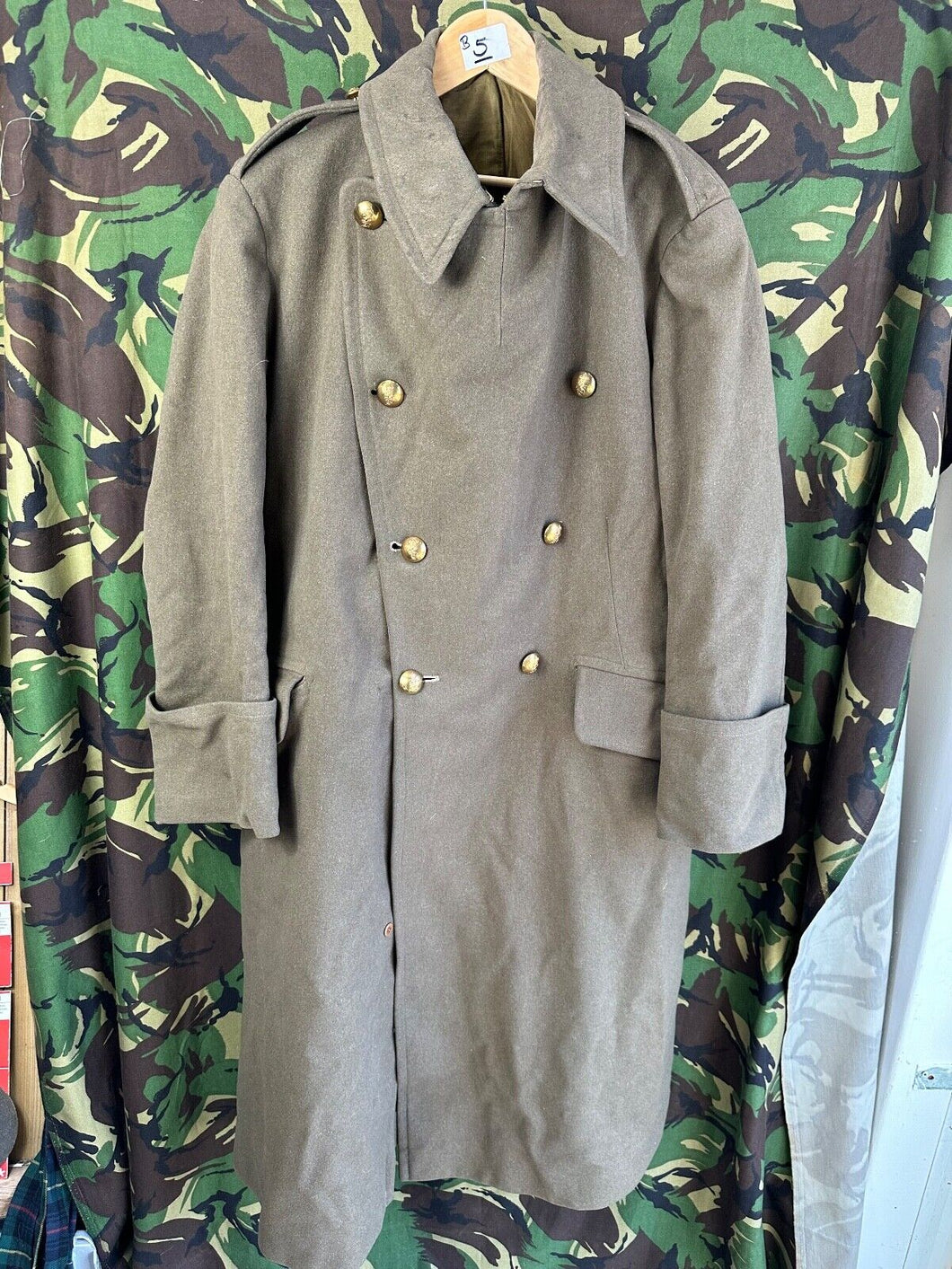 Original WW2 British Army Officers Private Purchase Greatcoat - Lovely Example