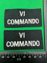 Charger l&#39;image dans la galerie, VI 6th Commando British Army Shoulder Titles - WW2 Onwards Pattern
