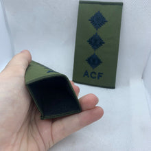 Load image into Gallery viewer, Cadet ACF OD Green Rank Slides / Epaulette Pair Genuine British Army - NEW
