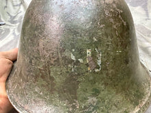 Load image into Gallery viewer, Original WW2 British / Canadian Army Mk3 High Rivet Turtle Helmet &amp; Liner
