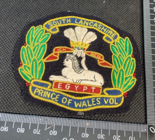 Lade das Bild in den Galerie-Viewer, British Army South Lancashire Prince of Wales Volunteer Embroidered Blazer Badge
