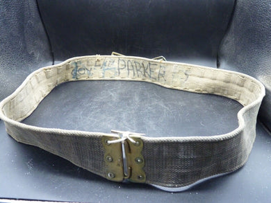 Original British Army / RAF Webbing Belt - WW2 37 Pattern - 40 Inch Waist Max - The Militaria Shop