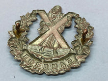 Load image into Gallery viewer, Original WW1 / WW2 British Army Cameron Highlanders Cap Badge
