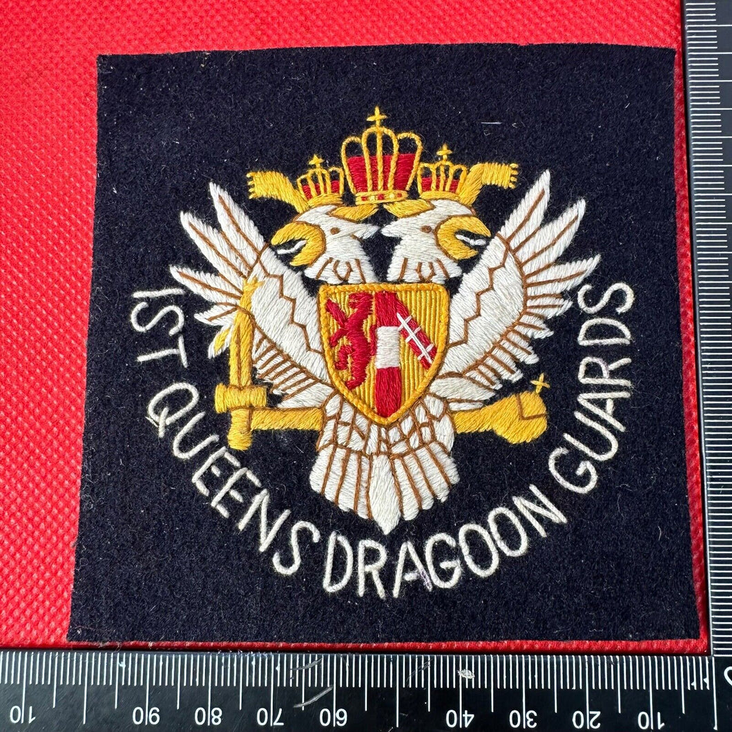 British Army 1st Queen's Dragoon Guards Embroidered Blazer Badge
