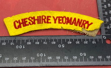 Load image into Gallery viewer, WW2 British Army CHESHIRE YEOMANRY - Original Cloth Shoulder Title.
