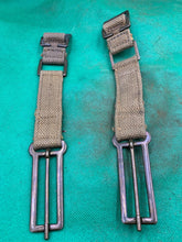 Load image into Gallery viewer, Original WW2 British Army 37 Pattern Brace Adaptors Pair - 1941 Dated
